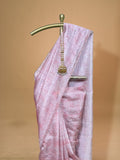 pinkish tussar silk saree
