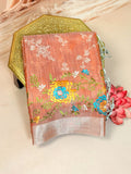 Tissue Banarasi Saree with Embroidery