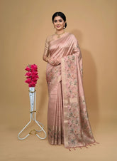 tussar silk with crush