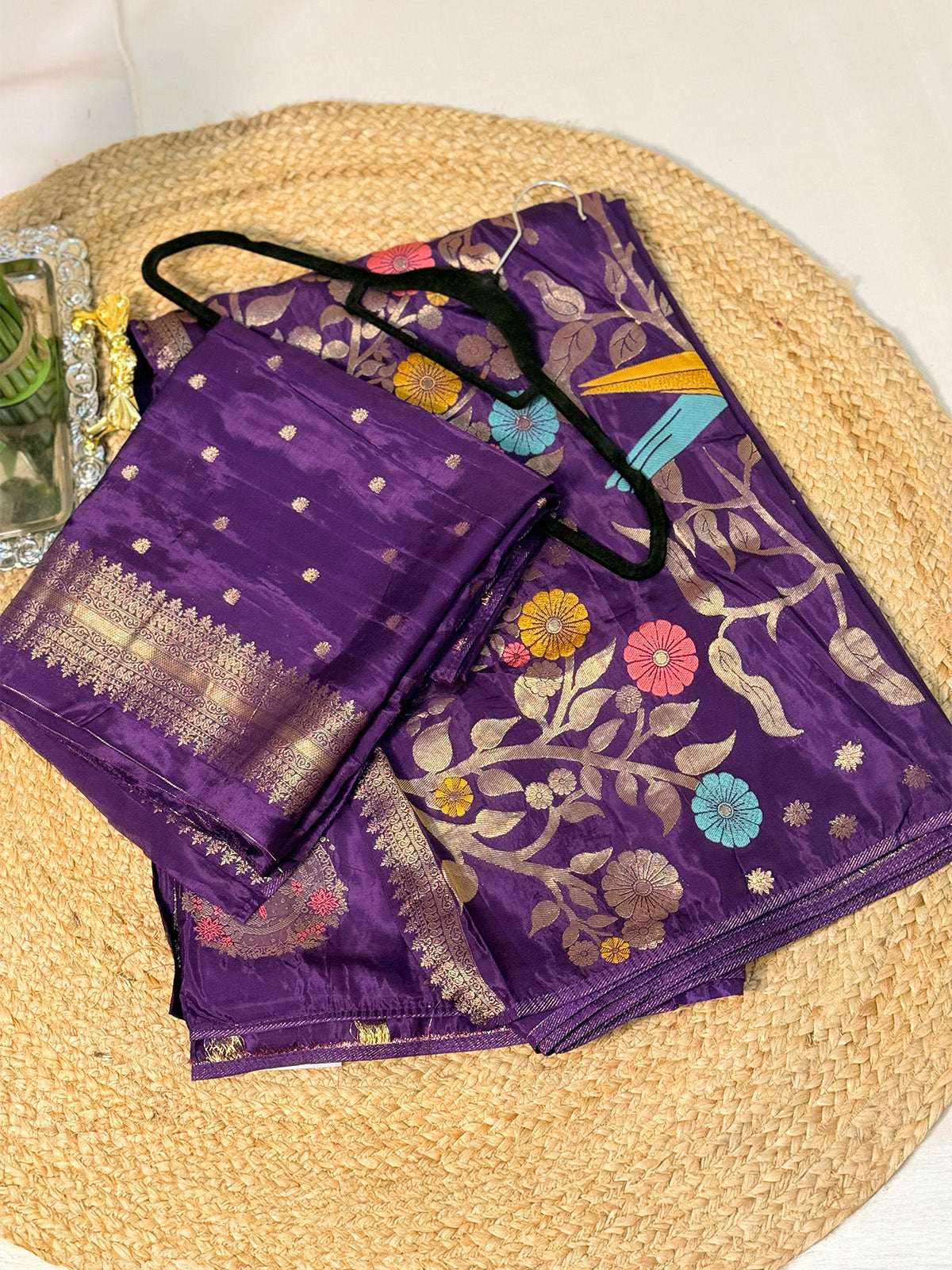 Violet Banaras Viscose