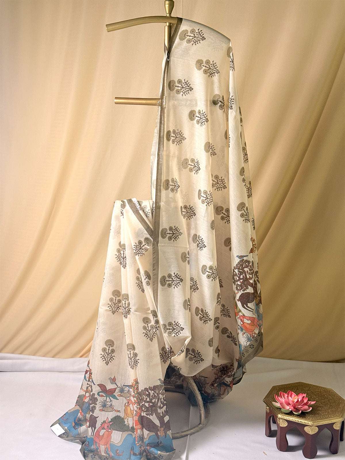 chanderi cotton silk digital prints
