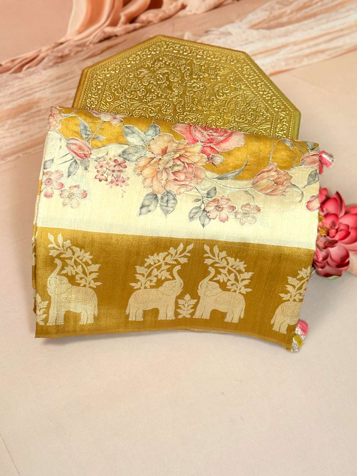 Banarasi Tussar Threadeork