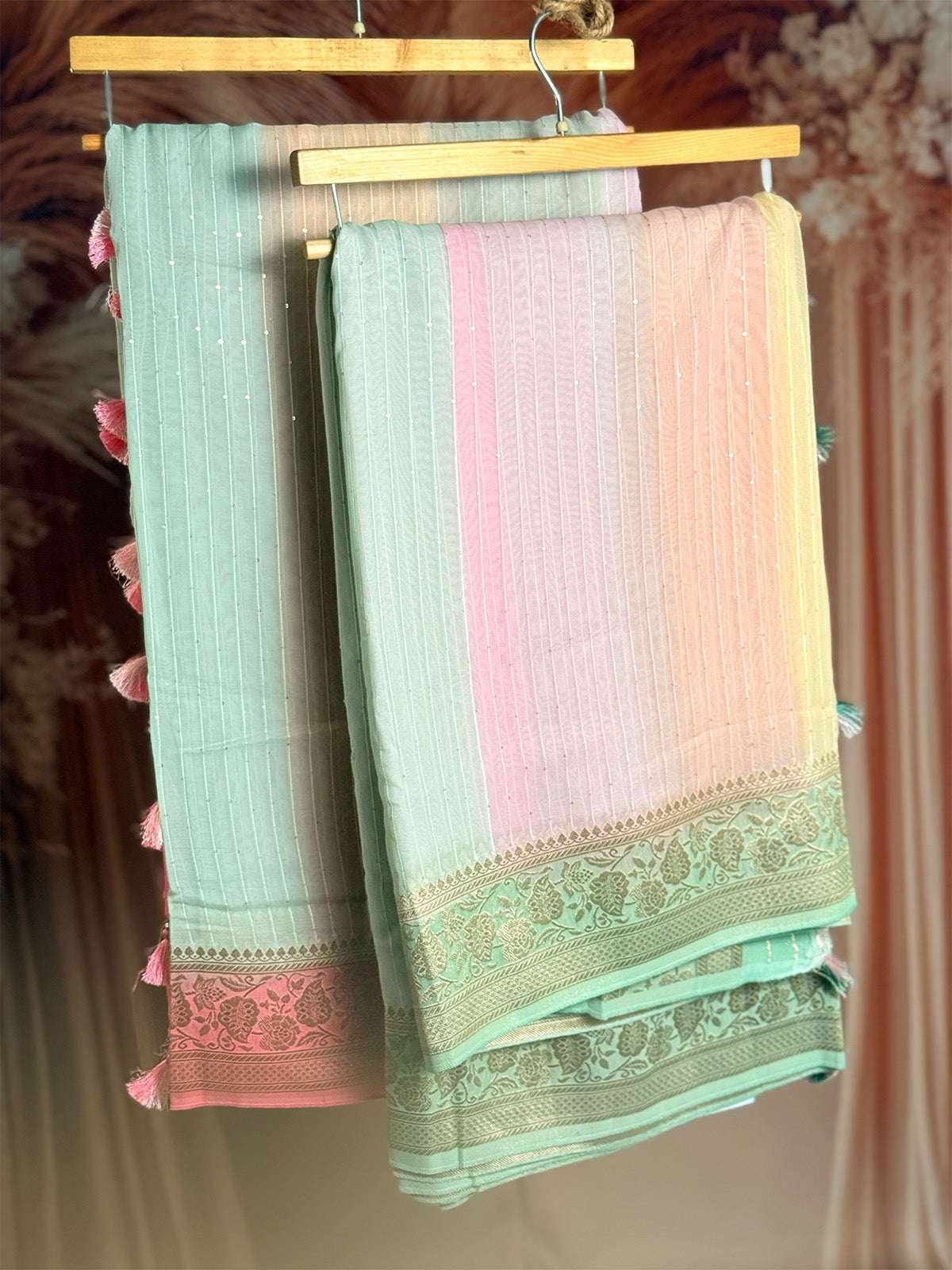 Banarasi Rangkart Silk Saree with Sequence Work