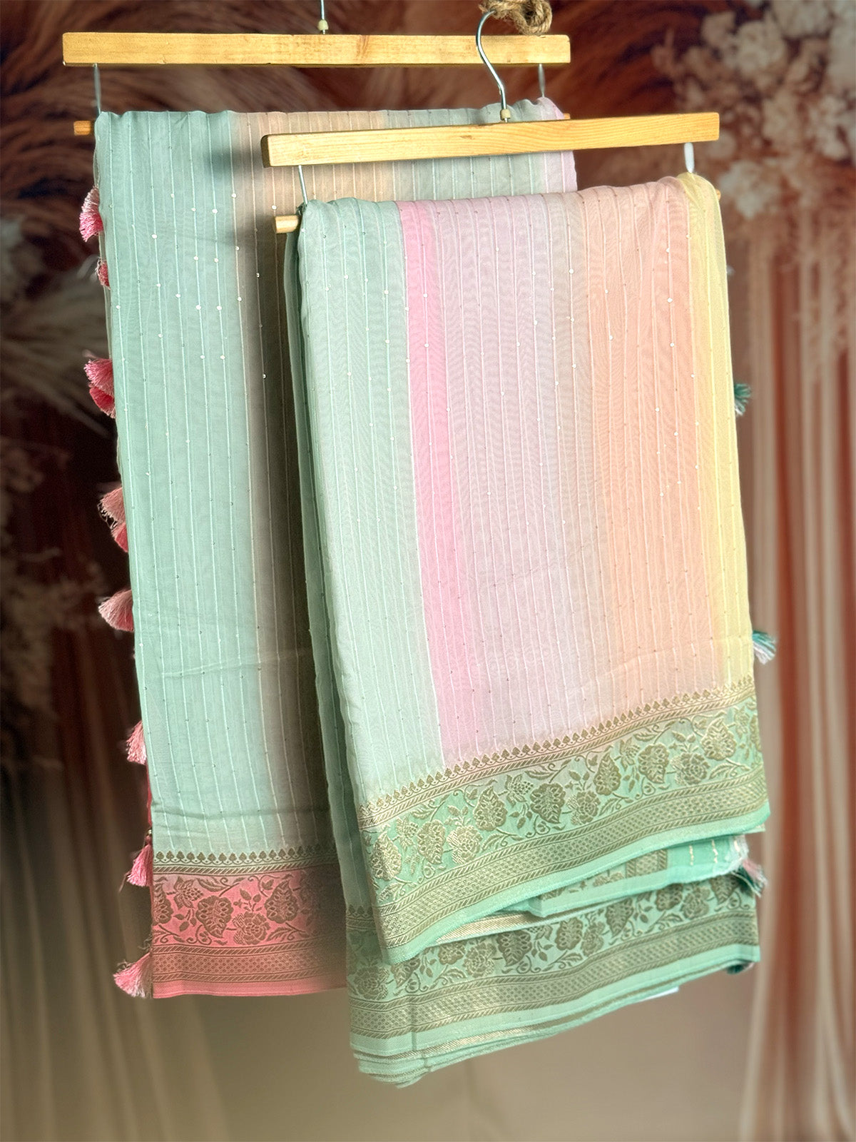 Banarasi Rangkart Silk Saree with Sequence Work