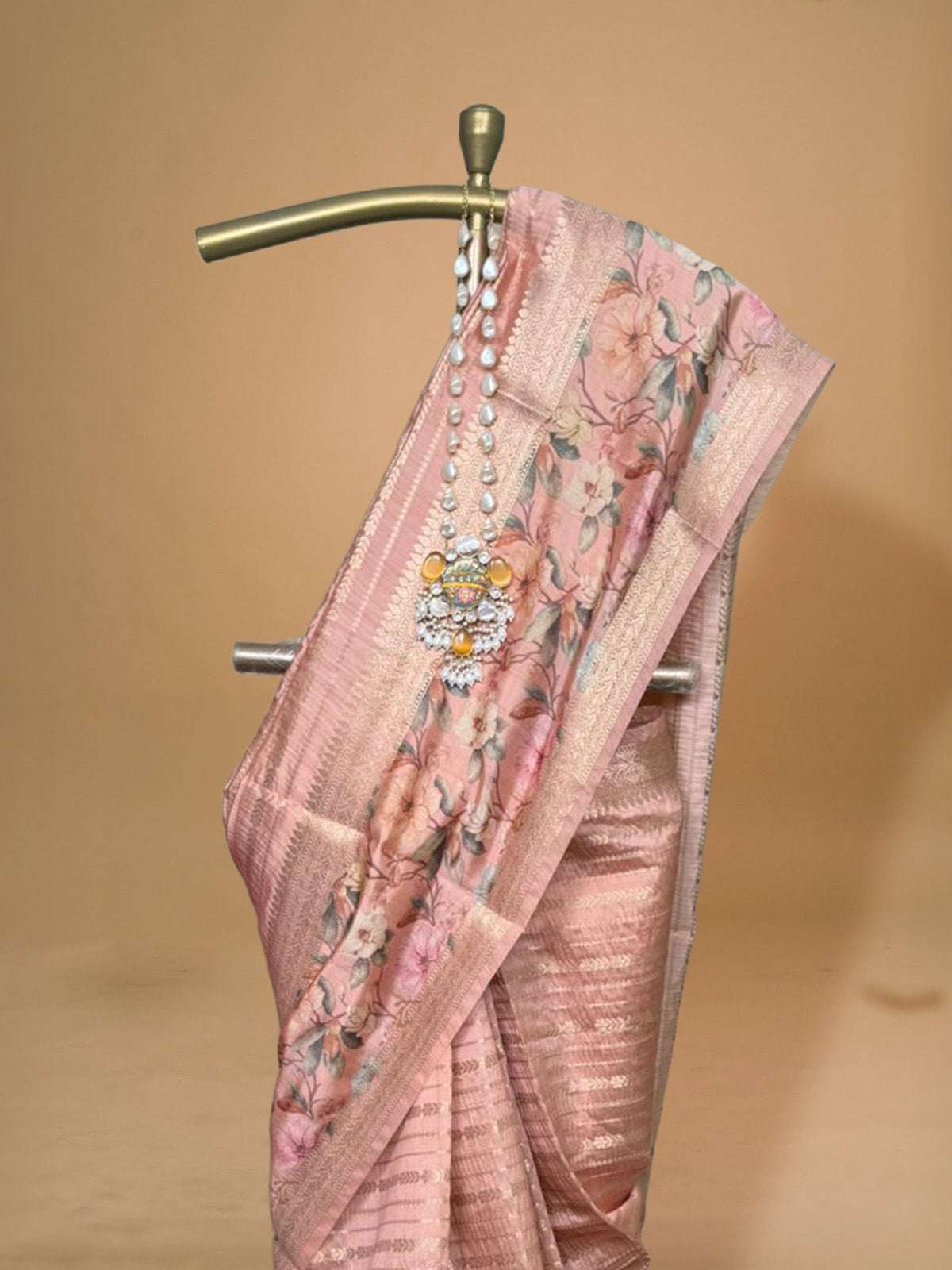 tussar silk with crush