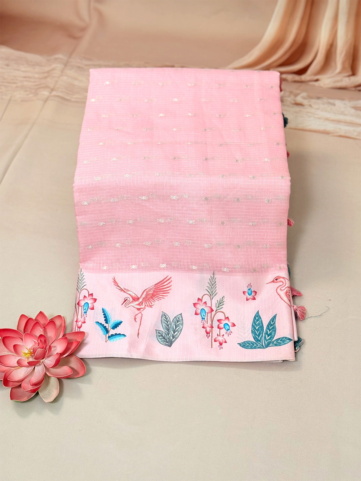 kota silk with satin border