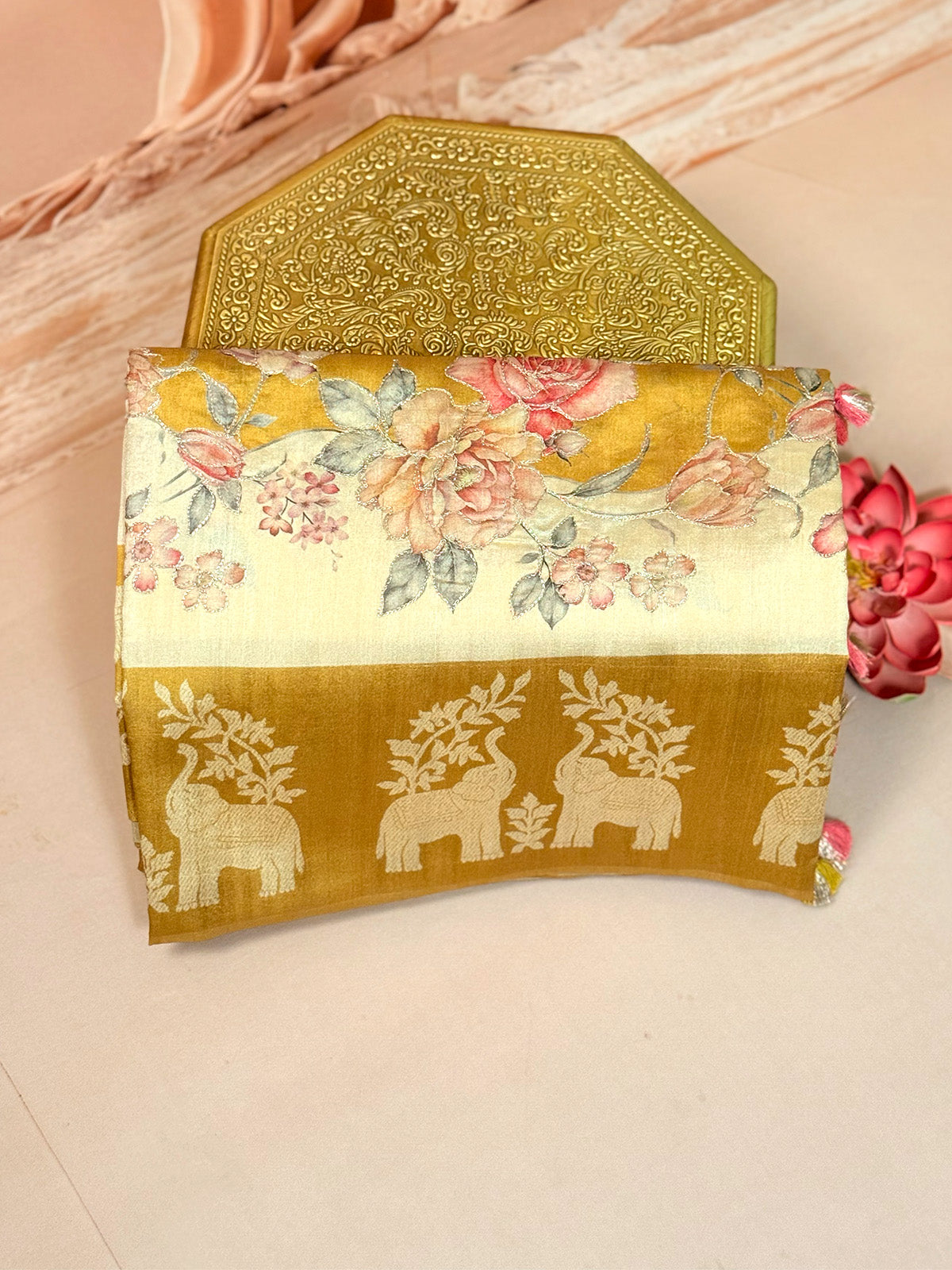 Banarasi Tussar Threadeork