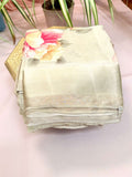 Pure satin georgette green blue
