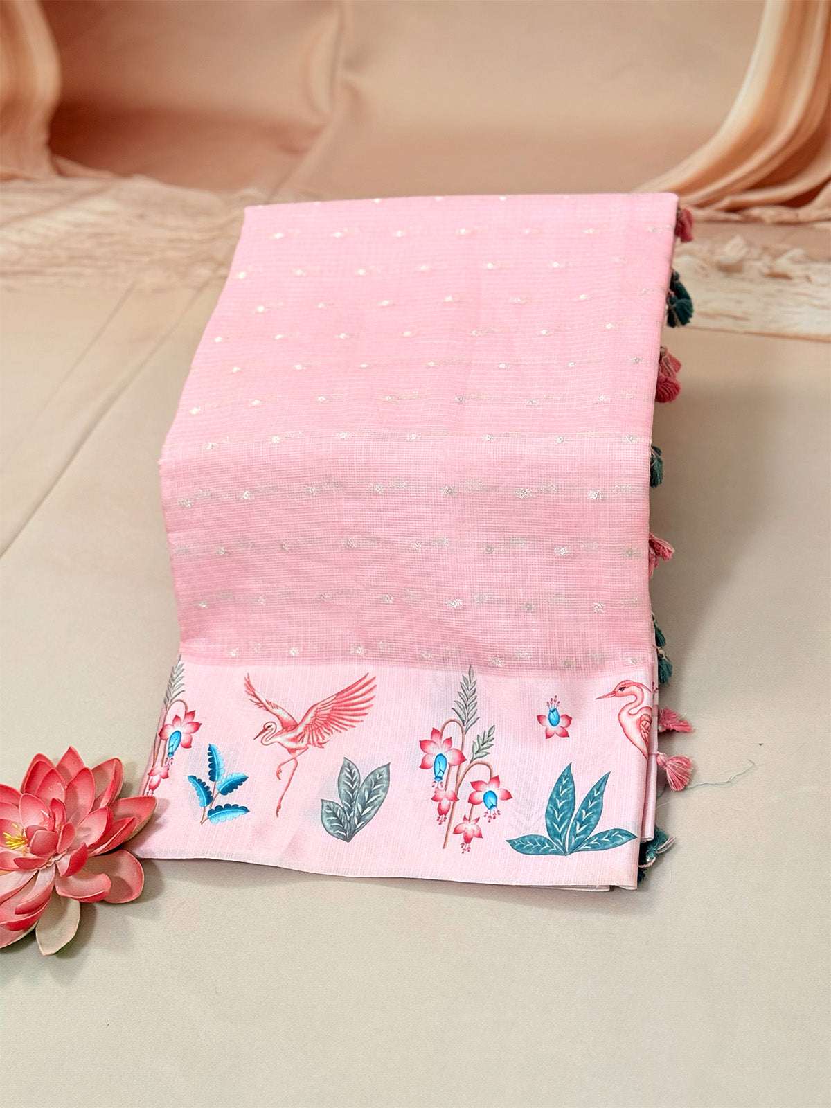 kota silk with satin border