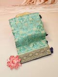 Semi katan silk saree with jaal weaving