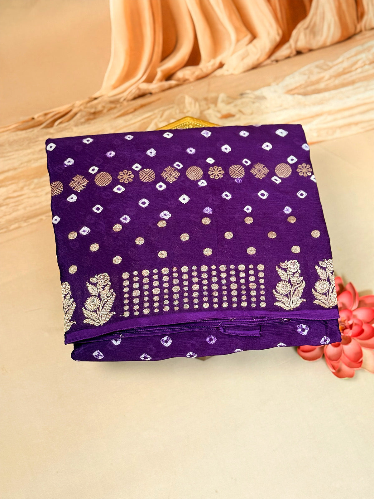 Pure Banarasi Dola Bandini Saree