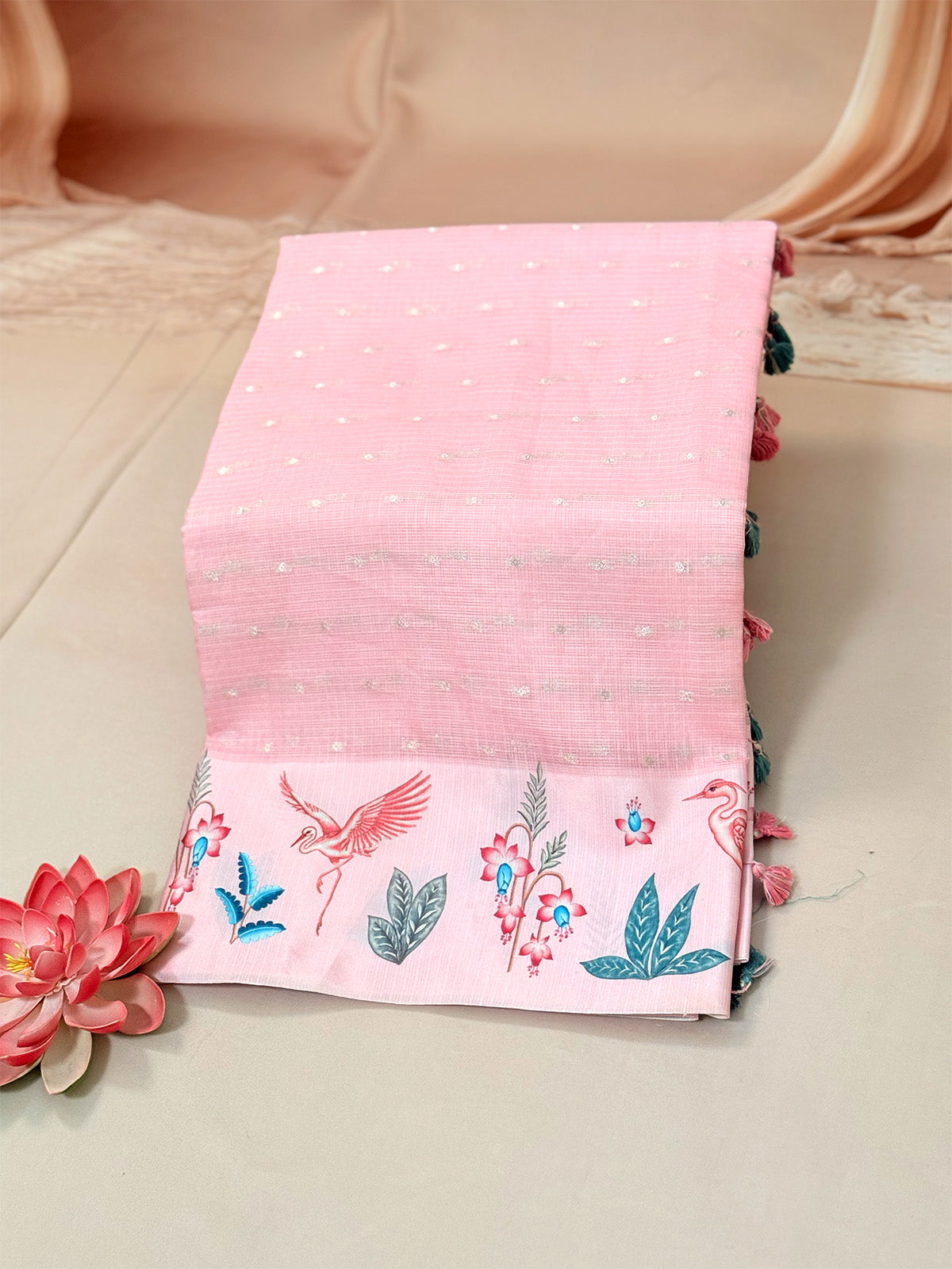 kota silk with satin border