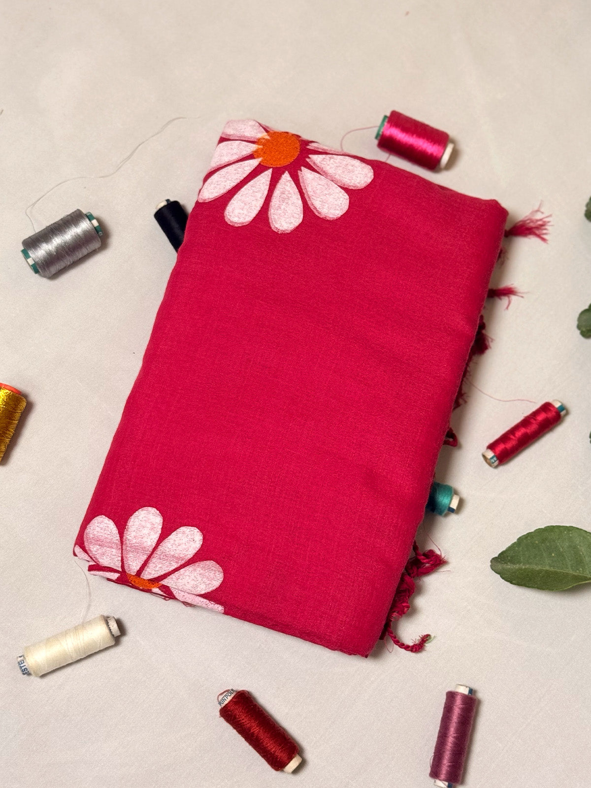 Pure Khadi Cotton Saree with Hand-painted