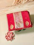 Poona silk saree with zari motifs