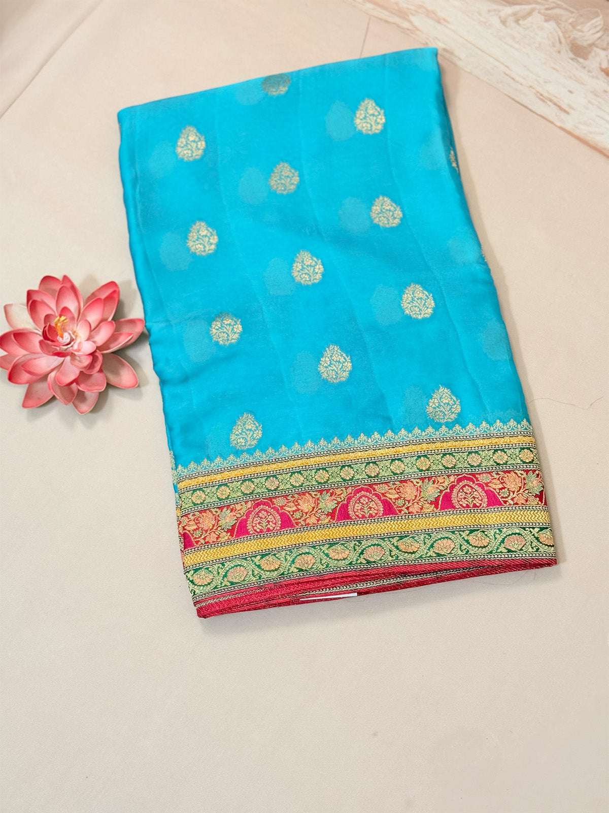 Pure banarasi kora saree position prints
