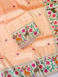 Glass Tissue With Korean Embriodery Saree