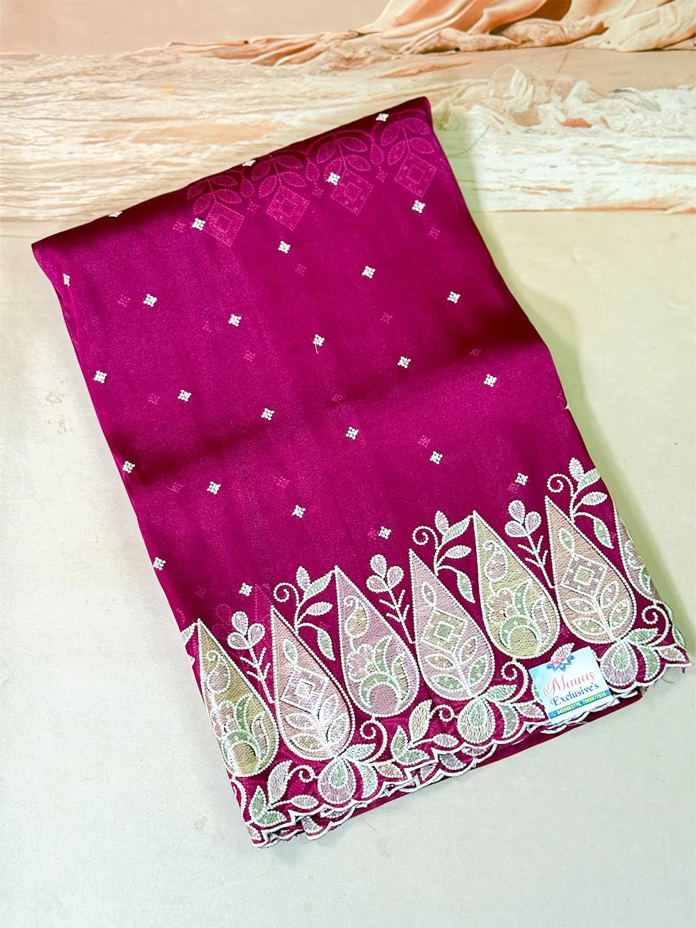 Glass Tissue With Korean Embriodery