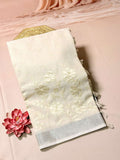 Pure handloom linen with self colour applique